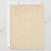Gold Textured Damask en Gold Metallic Kaart (Achterkant)