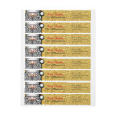 Gold Textured Foil Merry kerstkerstkerstadres (Vel)