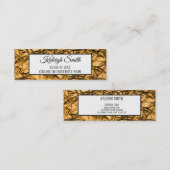Gold Textured-look Afstuderen Insert Name Kaart Contactkaartje (Voorkant / Achterkant)