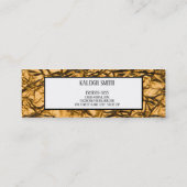 Gold Textured-look Afstuderen Insert Name Kaart Contactkaartje (Achterkant)