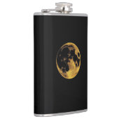 Gold textured moon on dark black heupfles (Rechts)