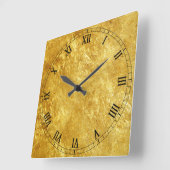Gold Textured Vierkante Klok (Hoek)