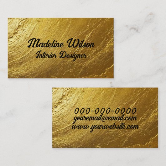 Gold Textured Visitekaartje (Voorkant / Achterkant)