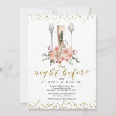 Gold The Night before Invitation Kaart (Voorkant)