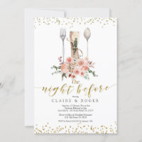 Gold The Night before Invitation