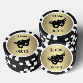 Gold Theater Markers Poker Chips (Opstapeling)