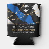 Gold Thin Blue line van politie Blikjeskoeler (Voorkant)