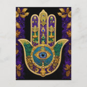  Gold Third Eye Hamsa Briefkaart (Voorkant)