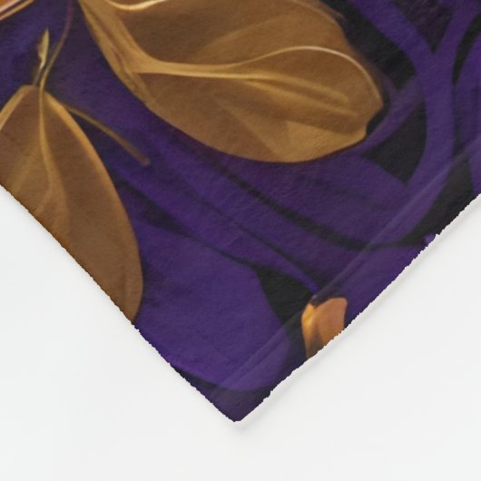 Gold Third Eye Hamsa Fleece Deken (Hoek)