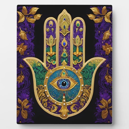  Gold Third Eye Hamsa Fotoplaat (Voorkant)