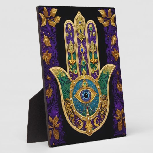 Gold Third Eye Hamsa Fotoplaat (Zijkant)