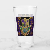 Gold Third Eye Hamsa Glas (Achterkant)