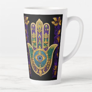  Gold Third Eye Hamsa Latte Mok