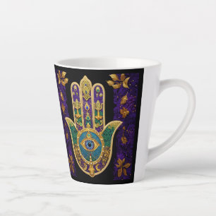  Gold Third Eye Hamsa Latte Mok