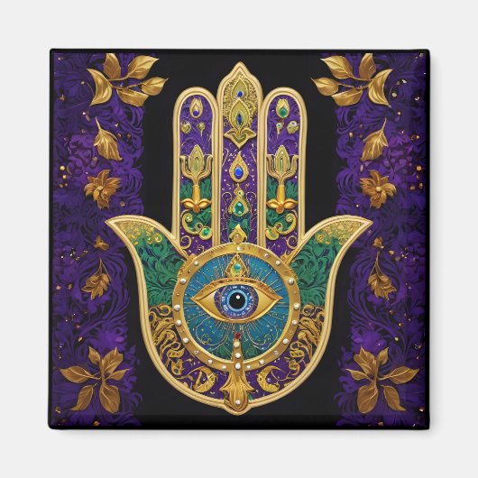  Gold Third Eye Hamsa Magneet (Voorkant)