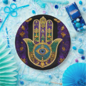  Gold Third Eye Hamsa Papieren Bordje (Feest)