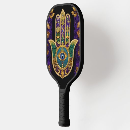 Gold Third Eye Hamsa Pickleball Paddle (Links)