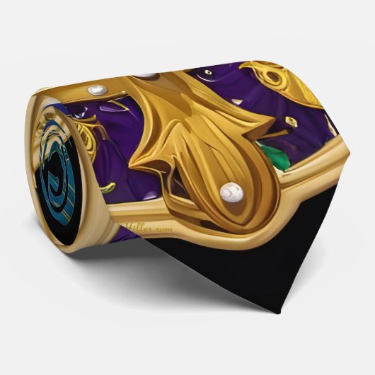  Gold Third Eye Hamsa Stropdas (Opgerold)