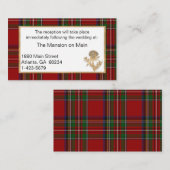 Gold Thistle Royal Stewart huwelijksreceptie Plaatskaartje (Voorkant / Achterkant)