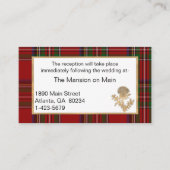 Gold Thistle Royal Stewart huwelijksreceptie Plaatskaartje (Voorkant)