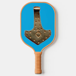Gold Thor Hammer blauw tan pickleball paddle