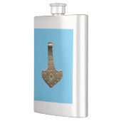 Gold Thor Hammer blauwe roestvrijstalen kolf Flacon (Links)