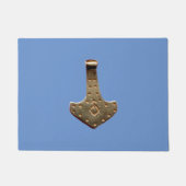Gold Thor Hammer blue doormat Deurmat (Voorkant)