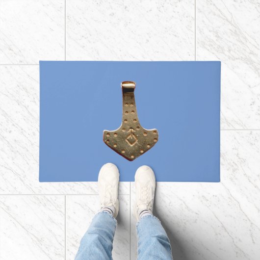 Gold Thor Hammer blue grote hormoon Deurmat (Binnen)