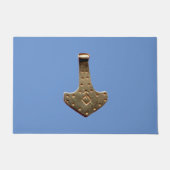Gold Thor Hammer blue grote hormoon Deurmat (Voorkant)