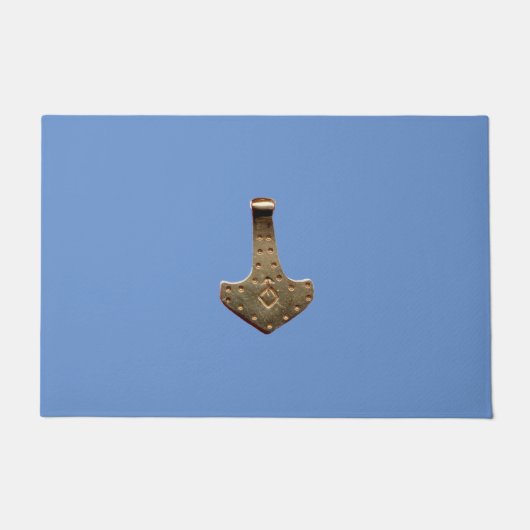 Gold Thor Hammer blue grote hormoon Deurmat (Voorkant)