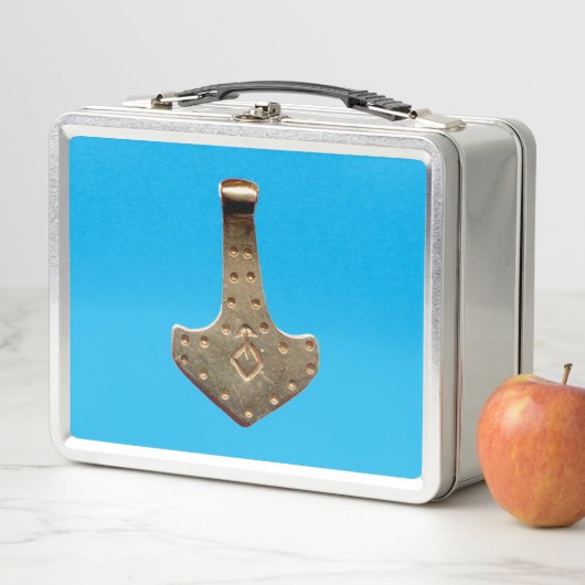 Gold Thor Hammer blue, roestvrij lunchbox (In situ)