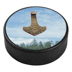 Gold Thor Hammer bomen hockey puck