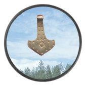 Gold Thor Hammer bomen hockey puck (Voorkant)