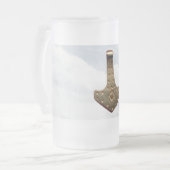 Gold Thor Hammer frosted mok (Voorkant links)