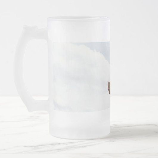 Gold Thor Hammer frosted mok (Links)