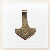 Gold Thor Hammer helder onderzetter (Voorkant)