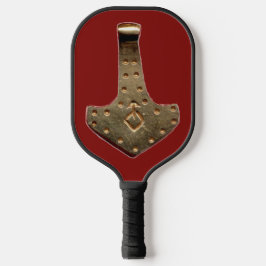 Gold Thor Hammer rode zwarte pickleball paddle