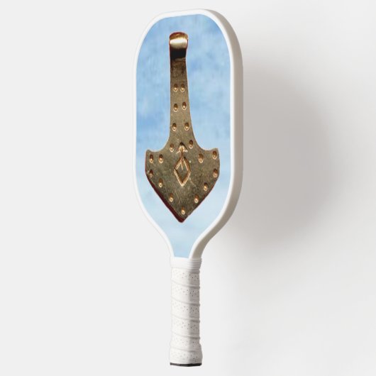 Gold Thor Hammer sky pickleball paddle (Links)