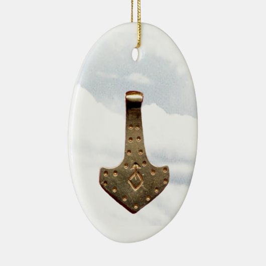 Gold Thor Hammer talisman ornament (Rechts)