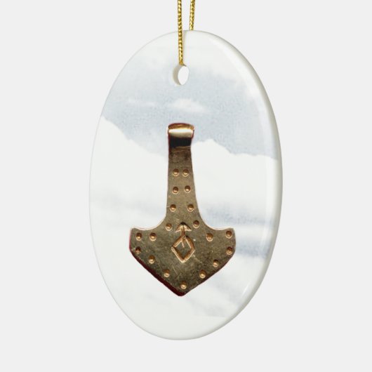 Gold Thor Hammer talisman ornament (Links)