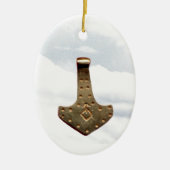 Gold Thor Hammer talisman ornament (Voorkant)