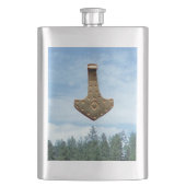 Gold Thor Hammer trees stainless steel flask Flacon (Voorkant)