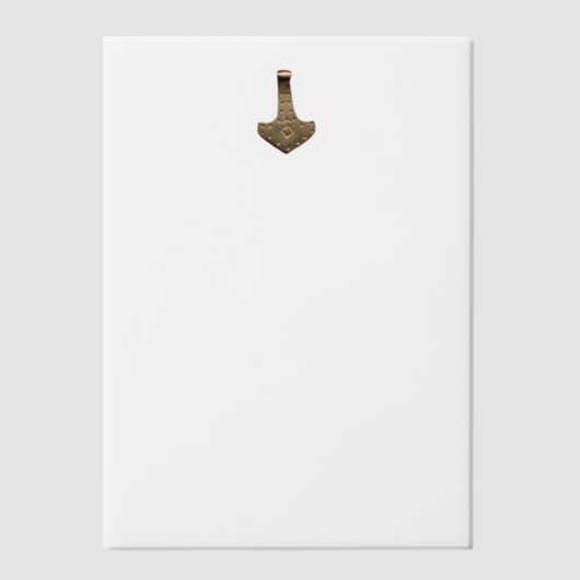 Gold Thor Hammer vellum papieren Vellum Uitnodigingen (Voorkant)