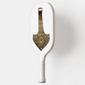 Gold Thor Hammer witte pickleball paddle (Links)