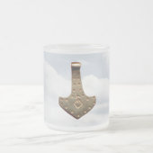 Gold Thor Hammer wolken frosted glass mok (Center)