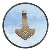Gold Thor Hammer wolken hockeypuck Hockey Puck (Voorkant)