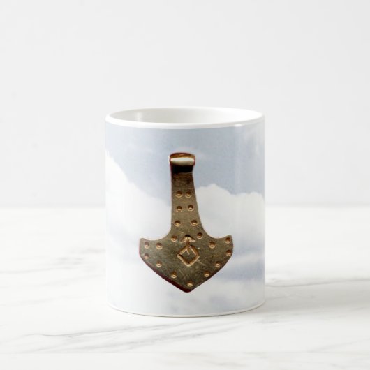 Gold Thor Hammer wolken mok (Center)