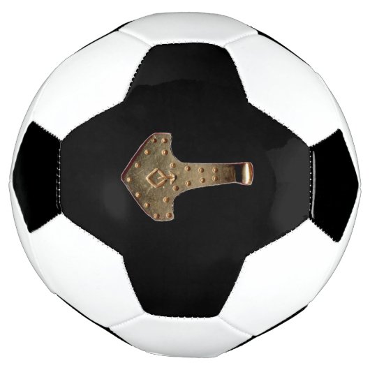 Gold Thor Hammer zwart voetbal (Gedraaid)