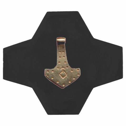 Gold Thor Hammer zwart voetbal (Enkel)