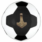 Gold Thor Hammer zwart voetbal (Voorkant)